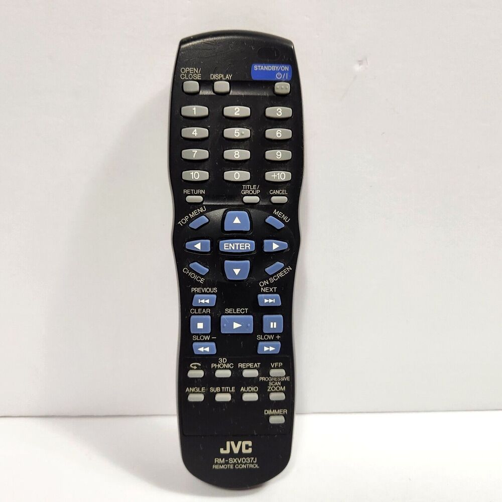 JVC RM-SXV037J DVD Player Remote Control For XVN40BK XVN44SL XVN4SL XV-N40BK OEM